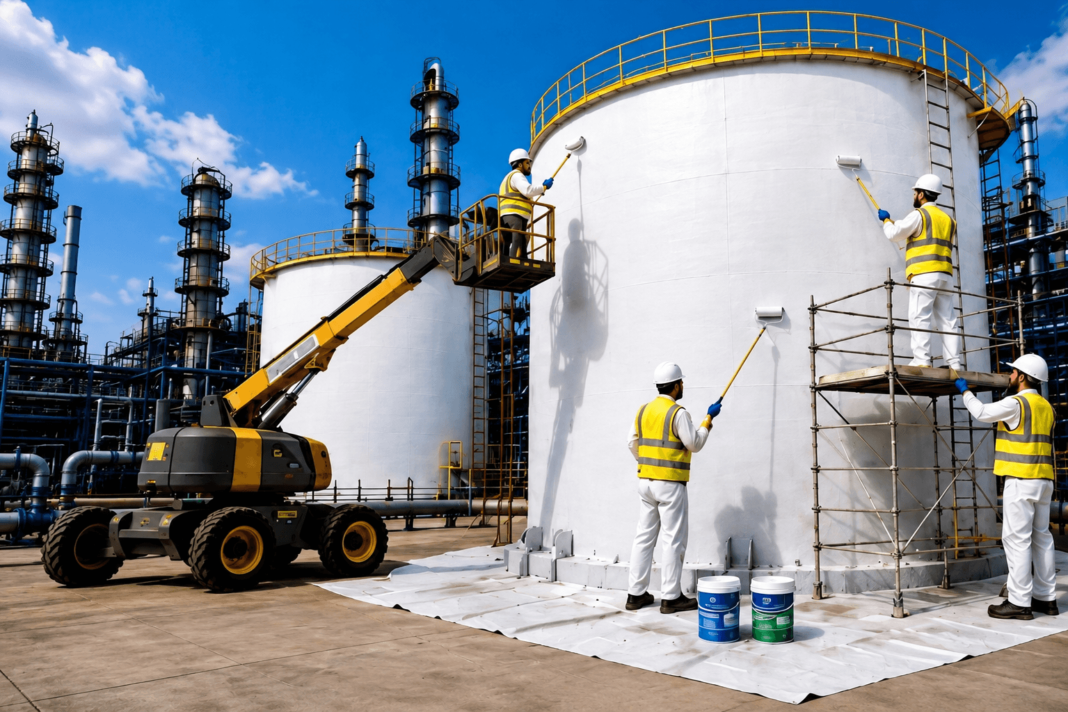 Industrial painting work